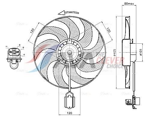 AVA COOLING SYSTEMS Fan, radiator Article number: OL7751 cheaply