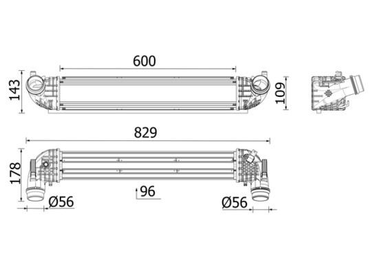 MAHLE ORIGINAL Intercooler Article number: CI 668 000P cheaply
