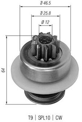 MAGNETI MARELLI Spidshjul, starter Varenummer: 940113020034 billige