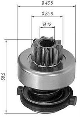 MAGNETI MARELLI 940113020138 Pinion, starter PASSAT 2.0 Syncro 116 PS Petrol 1989