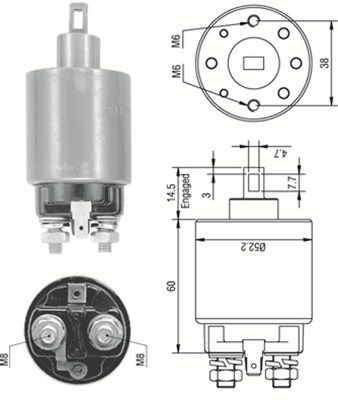 MAGNETI MARELLI Solenoidinis jungiklis, starteris prekės numeris: 940113050237 nebrangu
