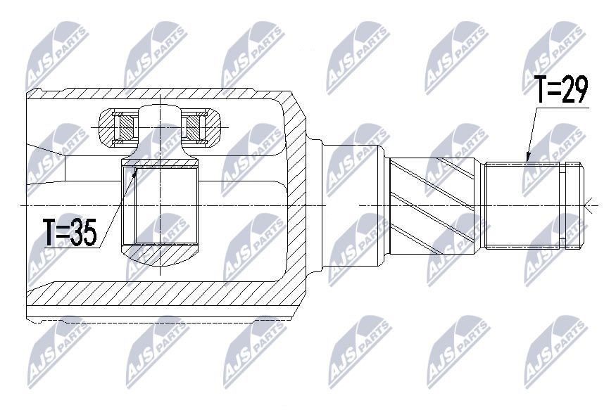 NTY Joint kit, drive shaft Article number: NPW-CH-075 cheaply
