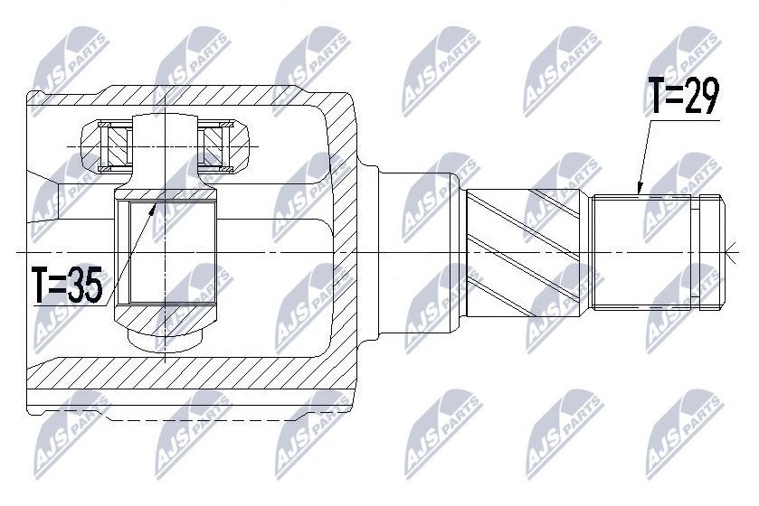 NTY Joint kit, drive shaft Article number: NPW-CH-079 cheaply