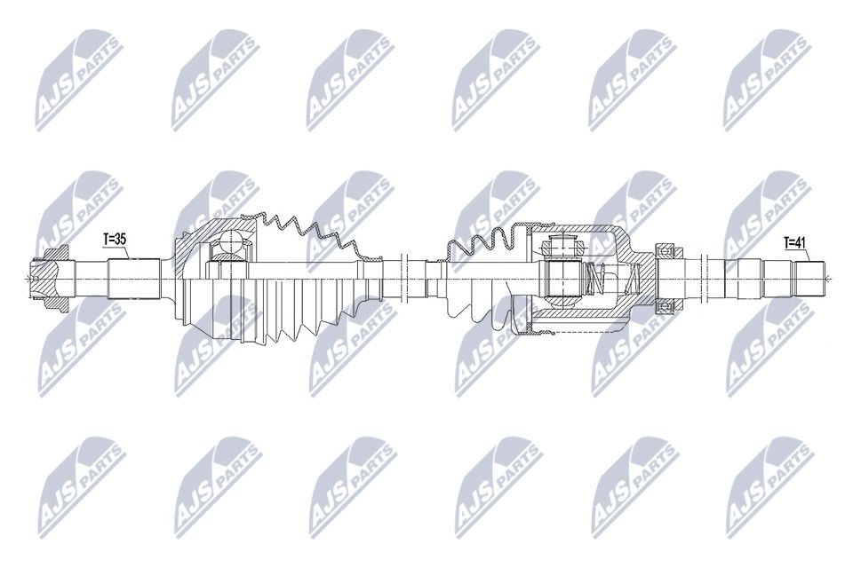NTY Drive shaft Article number: NPW-CT-119 cheaply