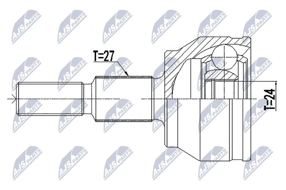 NTY Joint kit, drive shaft Article number: NPZ-FR-057 cheaply