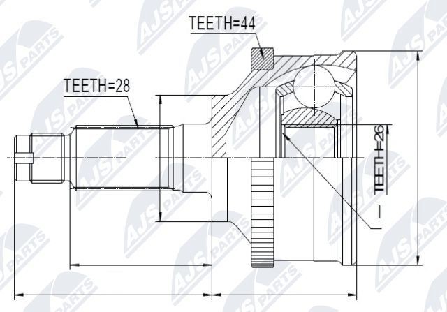NTY Joint kit, drive shaft Article number: NPZ-MZ-018 cheaply