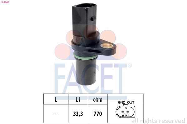 FACET 9.0855 RPM Sensor, automatic transmission KUGA TDCi 4x4 163 PS Diesel 2012