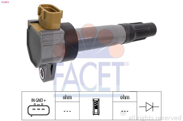 FACET Ignition coil Article number: 9.6453 cheaply