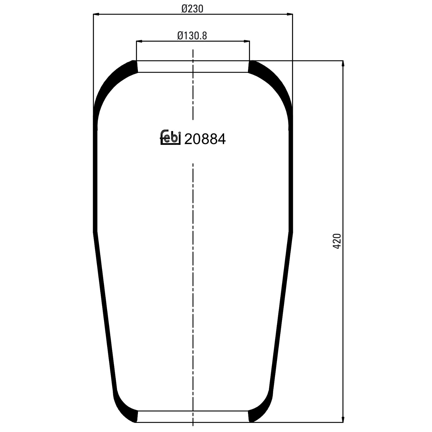 FEBI BILSTEIN Boot, air suspension Article number: 20884 cheaply