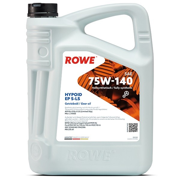 ROWE Akselgearolie Hightec, Hypoid EP Varenummer: 25029-0050-99 billige