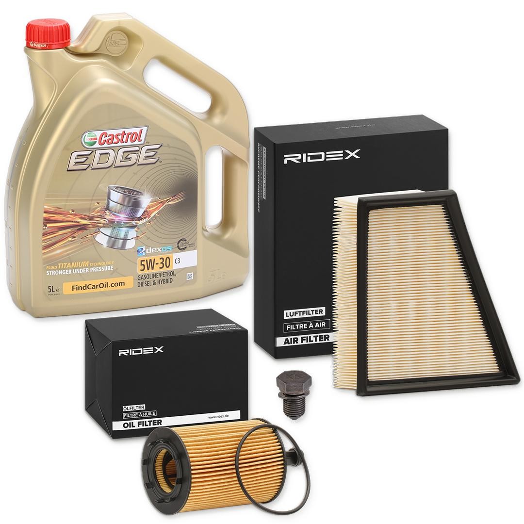 RIDEX Filter set with engine oil Article number: 100374T0028 cheaply