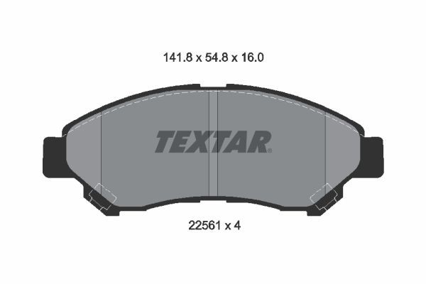 TEXTAR Brake pad set Article number: 2256101 cheaply