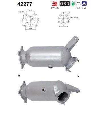 AS Catalytic converter Article number: 42277 cheaply
