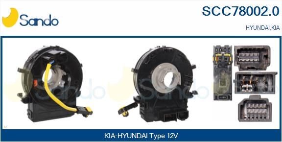 SANDO SCC78002.0 Clockspring, airbag CEE'D 1.4 LPG 87 PS Petrol/Petroleum Gas (LPG) 2012