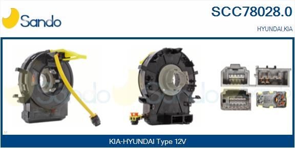 SANDO SCC78028.0 Clockspring, airbag i30 1.6 120 PS Petrol