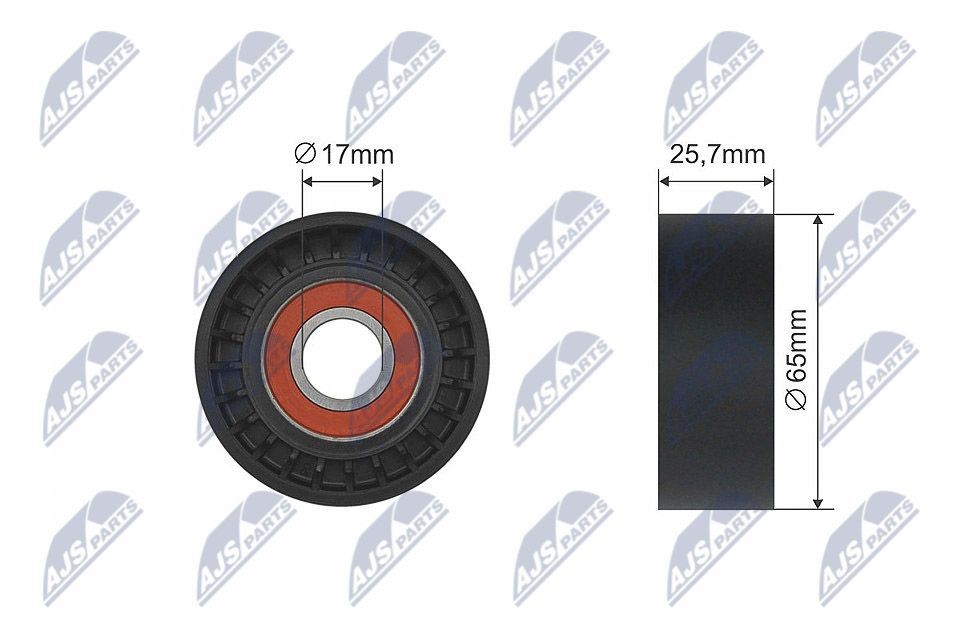 NTY Tensioner Pulley, V-belt Article number: RNK-BM-031 cheaply