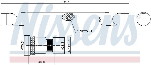 NISSENS Dryer, air conditioning Article number: 95786 cheaply