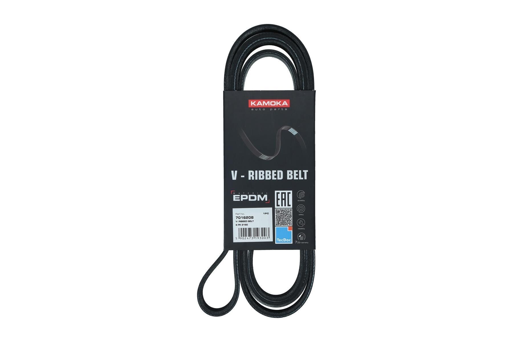 KAMOKA Serpentine belt Article number: 7016208 cheaply