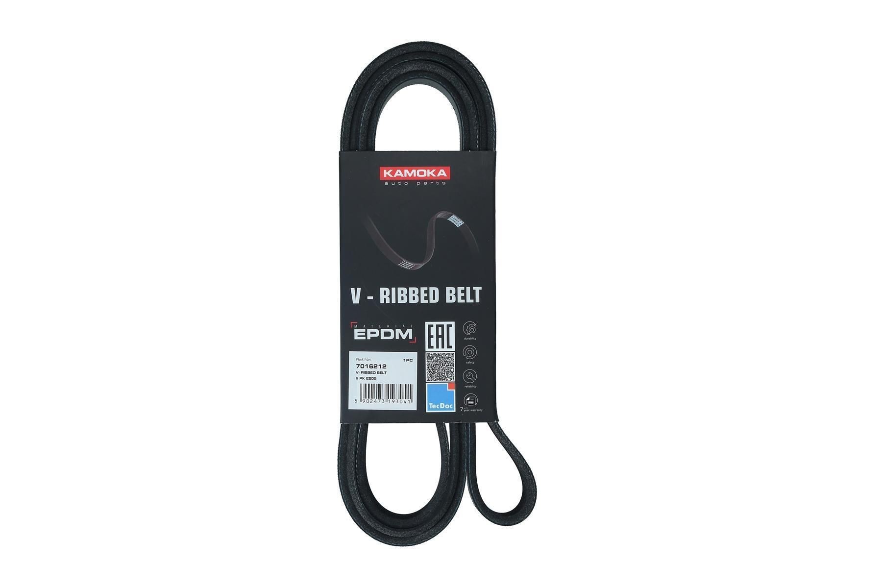 KAMOKA Serpentine belt Article number: 7016212 cheaply