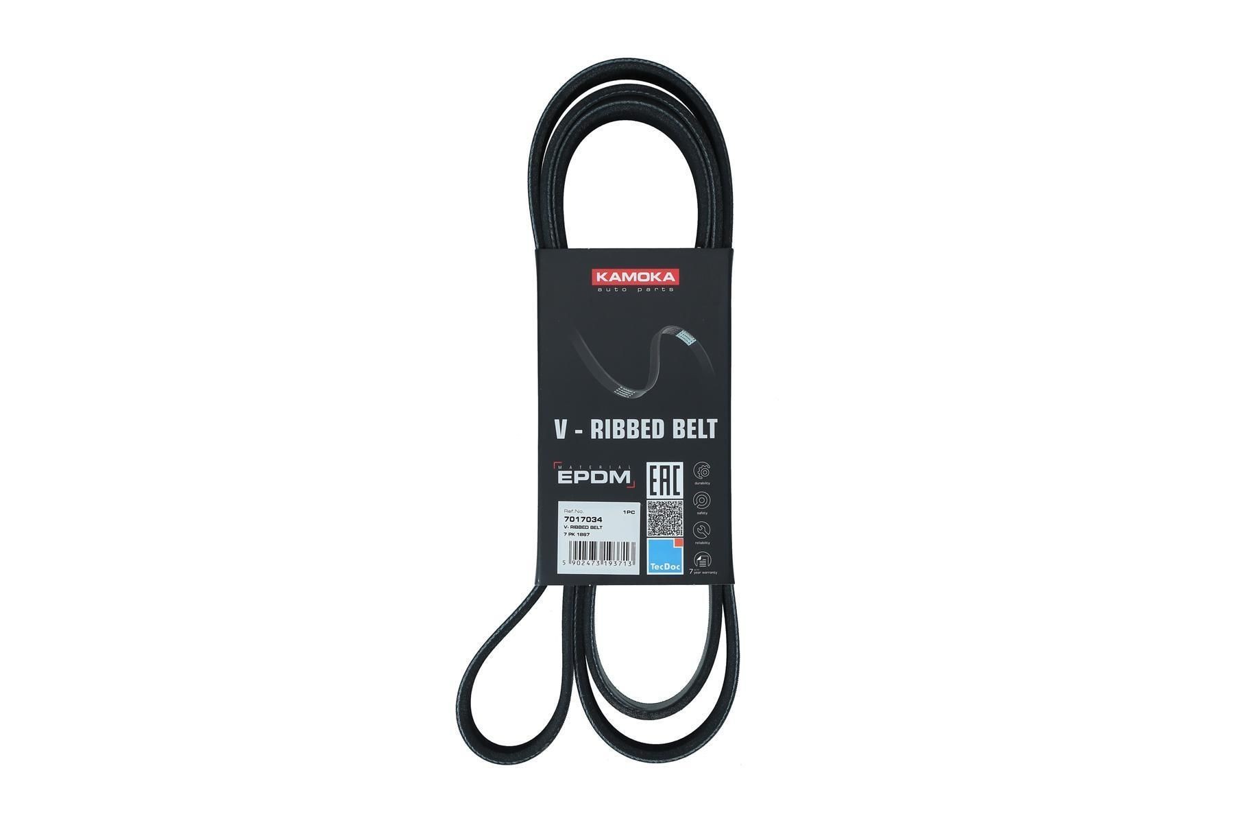 KAMOKA Serpentine belt Article number: 7017034 cheaply