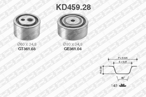 SNR Hammasrihma komplekt Artikli number: KD459.28 soodsalt