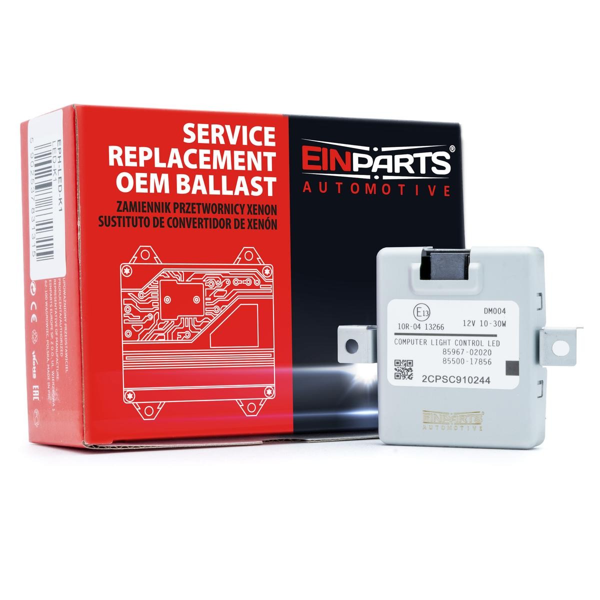 EINPARTS EPH-LED-K1 Ignitor, gas discharge lamp COROLLA 2.0 Dual VVT-i Dynamic Flex (ZRE172_, ZRE173_) 154 PS Petrol/Ethanol 2019