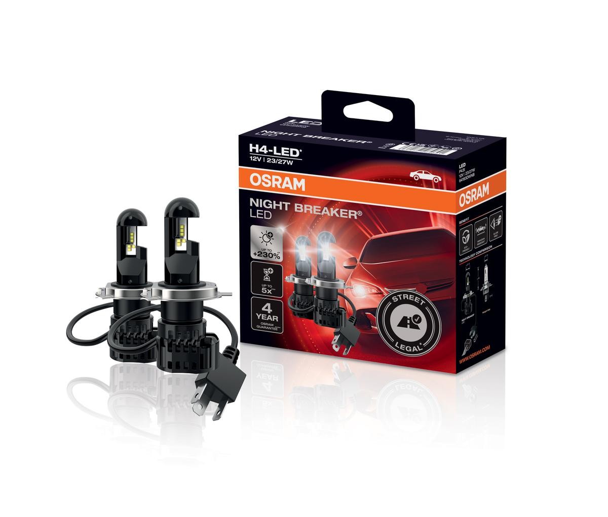 OSRAM Pære, forlys NIGHT BREAKER LED, H4-LED Varenummer: 64193DWNB billige