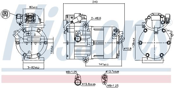 NISSENS Air conditioning compressor Article number: 891023 cheaply