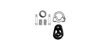 HJS Mounting Kit, catalytic converter Article number: 82 15 6506 cheaply