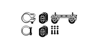 HJS Mounting Kit, catalytic converter Article number: 82 21 3156 cheaply
