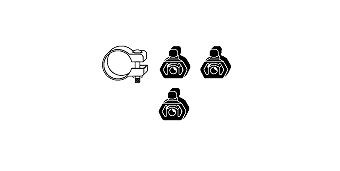 HJS Exhaust mounting kit Article number: 82 23 4375 cheaply