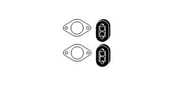 HJS Mounting Kit, catalytic converter Article number: 82 45 7876 cheaply