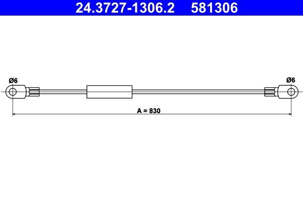 ATE Cavo freno a mano Numero articolo: 24.3727-1306.2 poco costoso