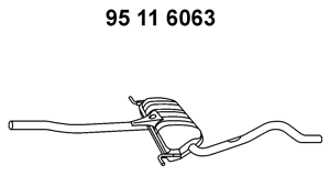 EBERSPÄCHER Middle silencer Article number: 95 11 6063 cheaply