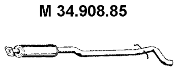 EBERSPÄCHER Middle silencer Article number: 34.908.85 cheaply