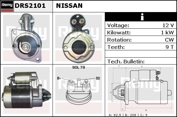DELCO REMY Starter motor Article number: DRS2101 cheaply