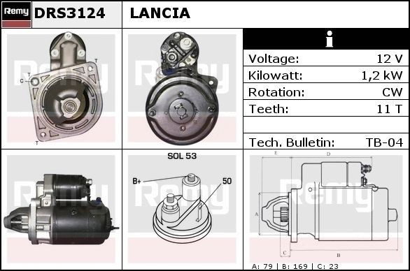 DELCO REMY Starter motor Article number: DRS3124 cheaply