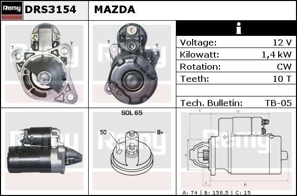 DELCO REMY Starter motor Article number: DRS3154 cheaply