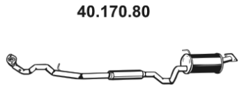 EBERSPÄCHER Front Silencer Article number: 40.170.80 cheaply
