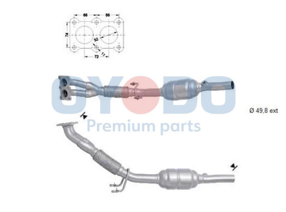 Oyodo Catalytic converter Article number: 10N0004-OYO cheaply