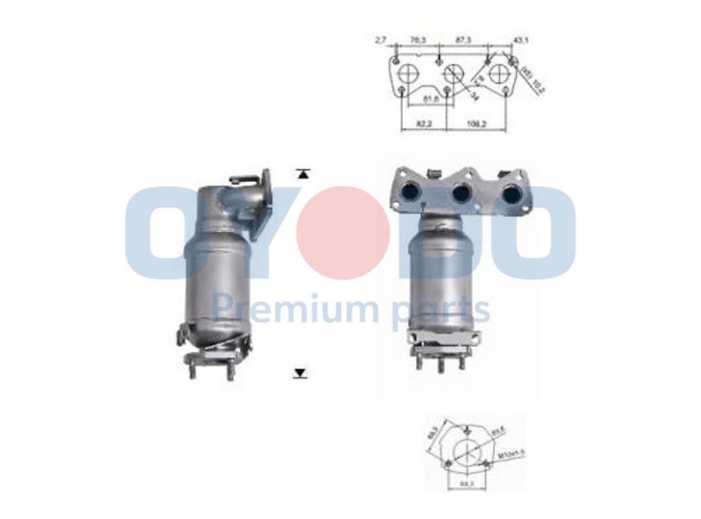 Oyodo Catalytic converter Article number: 10N0006-OYO cheaply