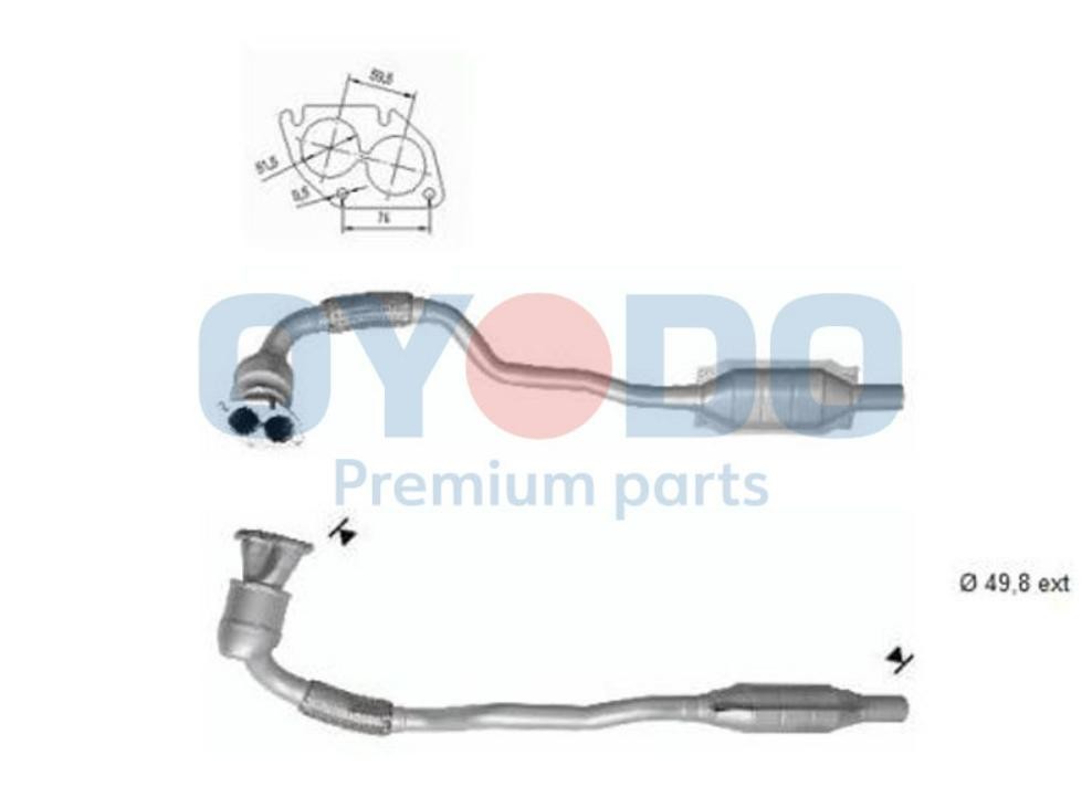 Oyodo Catalytic converter Article number: 10N0017-OYO cheaply