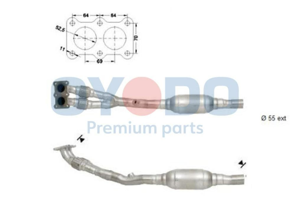 Oyodo Catalytic converter Article number: 10N0031-OYO cheaply