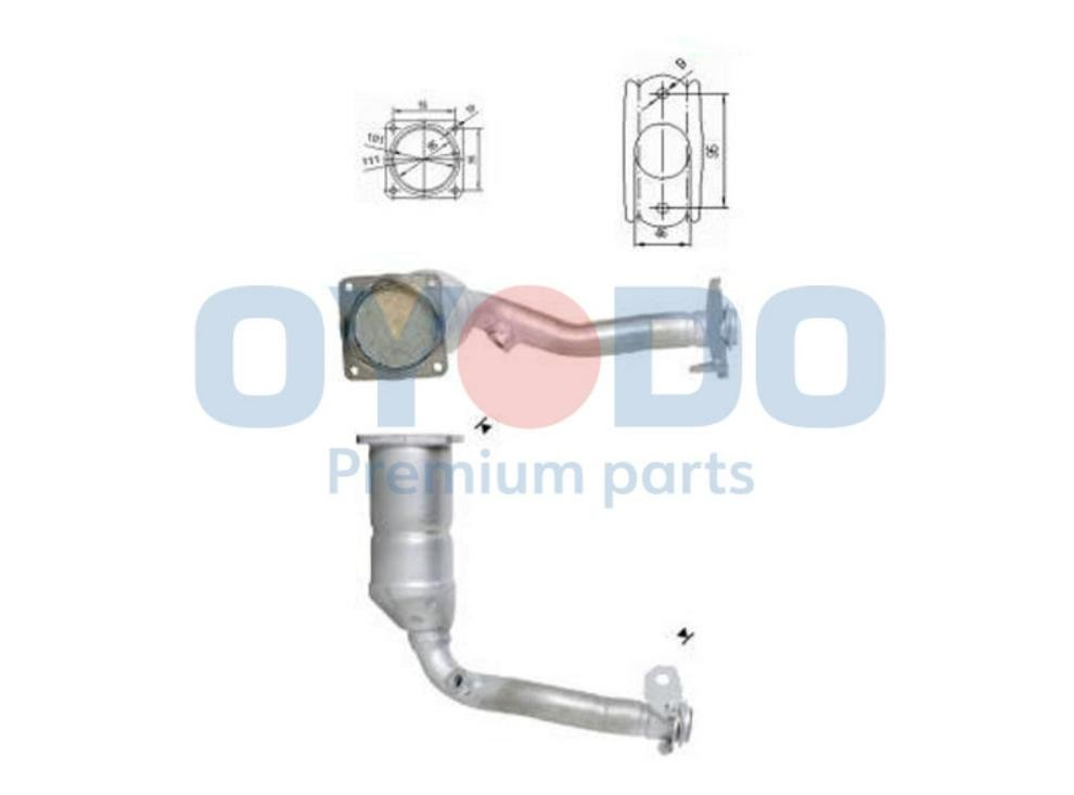 Oyodo Catalytic converter Article number: 10N0036-OYO cheaply