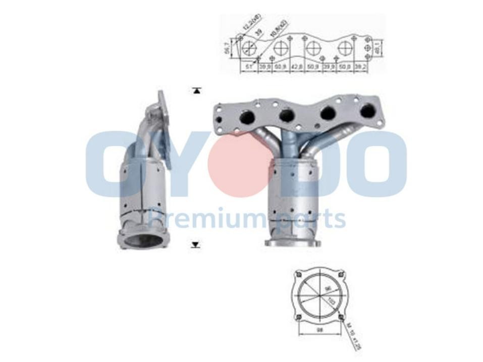 Oyodo Catalytic converter Article number: 10N0039-OYO cheaply