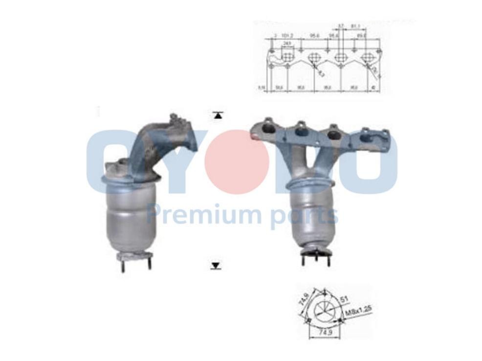 Oyodo Catalytic converter Article number: 10N0054-OYO cheaply