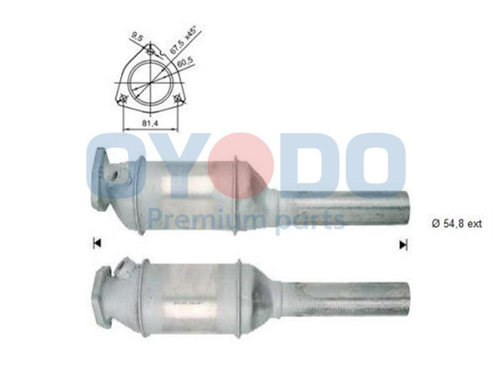 Oyodo Catalytic converter Article number: 10N0064-OYO cheaply