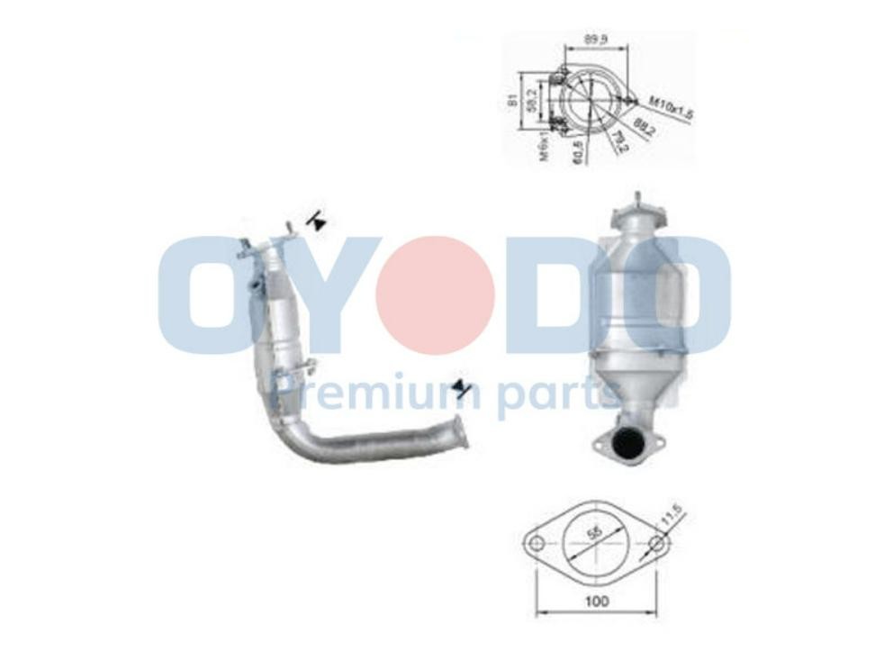 Oyodo Catalytic converter Article number: 10N0108-OYO cheaply