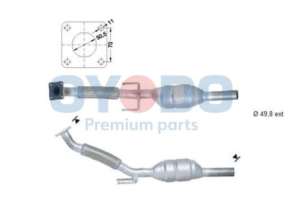 Oyodo Catalytic converter Article number: 20N0024-OYO cheaply