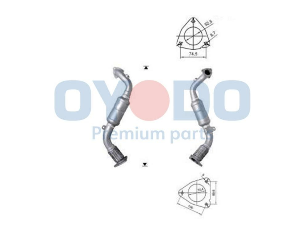 Oyodo Catalytic converter Article number: 20N0068-OYO cheaply